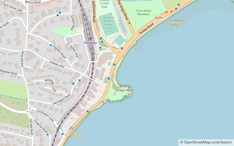 corbyn sands torquay location map