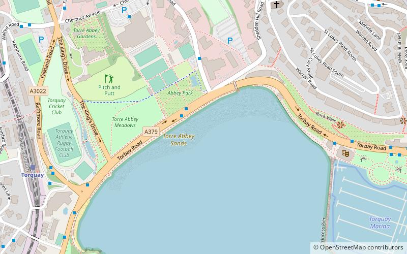 torre abbey sands torquay location map