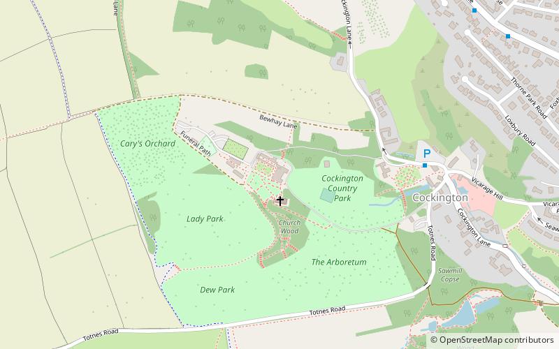 Cockington Court location map