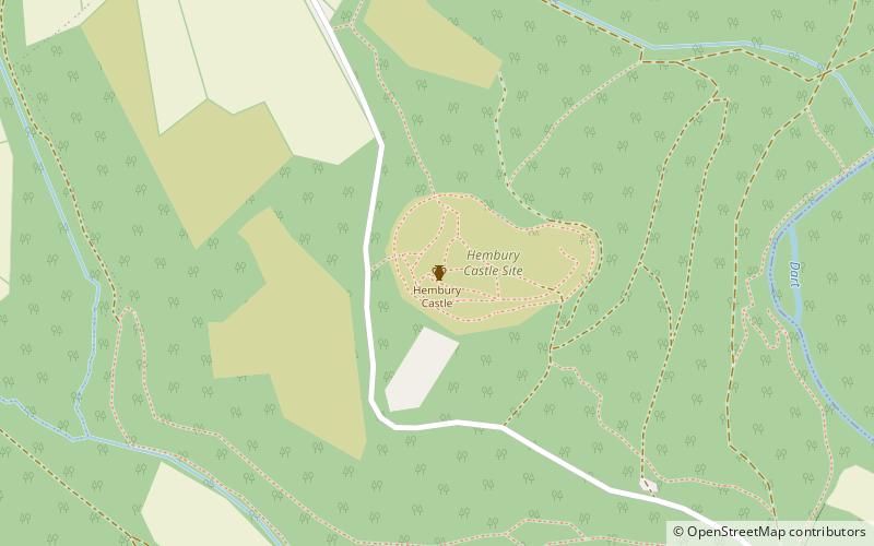 Hembury Castle location map