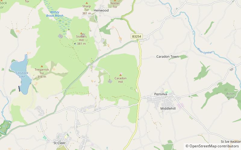 Caradon Hill location map