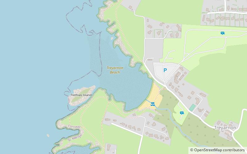 Treyarnon Bay location map