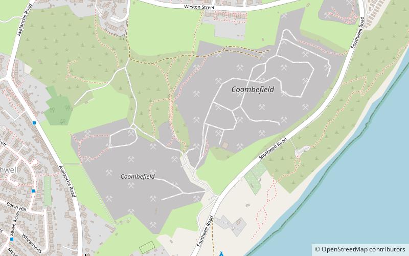 Coombefield Quarry location map