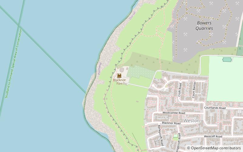 Blacknor Fort location map
