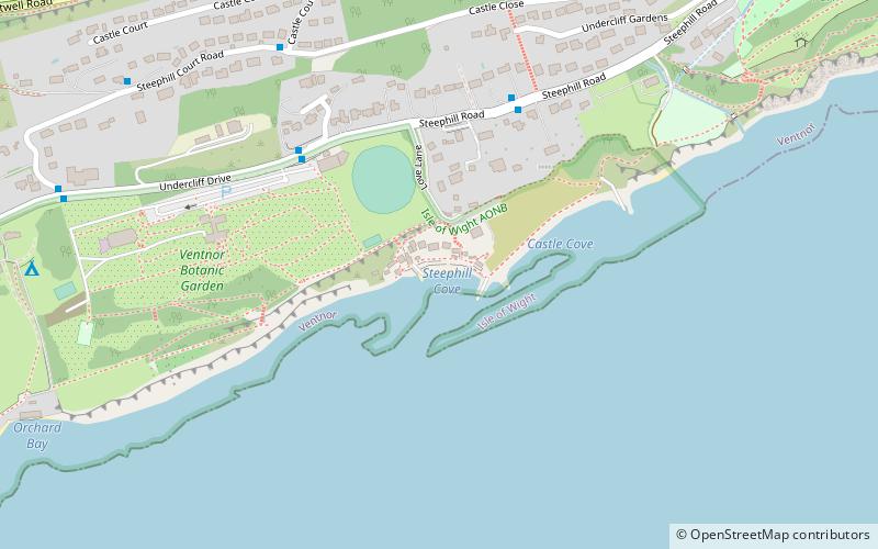 Steephill Cove location map