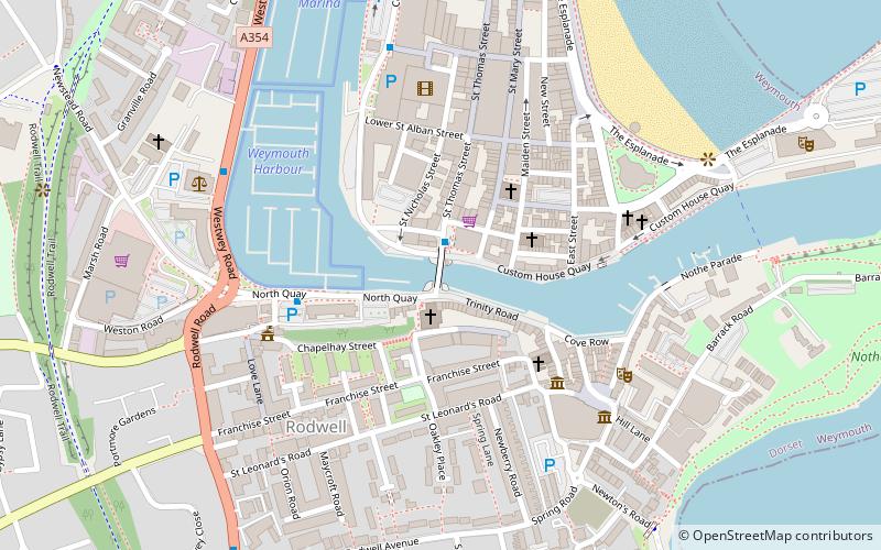 Weymouth Town Bridge location map