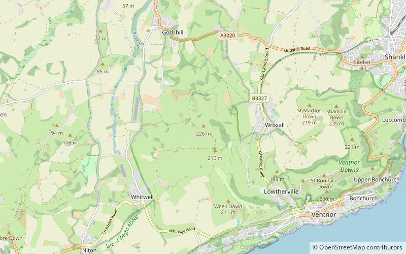 Stenbury Down location map