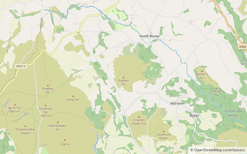 easdon tor park narodowy dartmoor location map