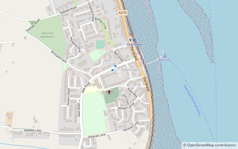 Starcross location map