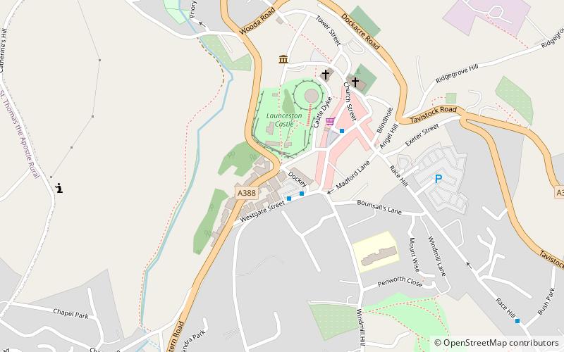 Launceston Guildhall and Town Hall location map