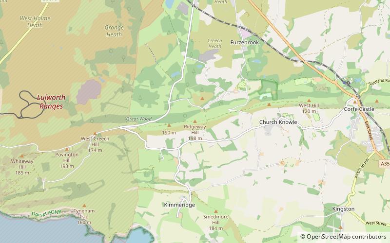 Purbeck Hills location map