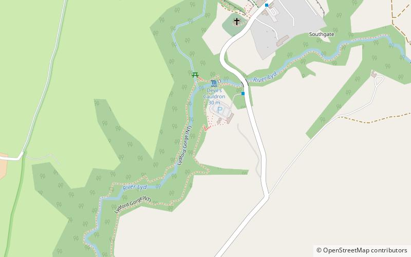 Lydford Gorge location map