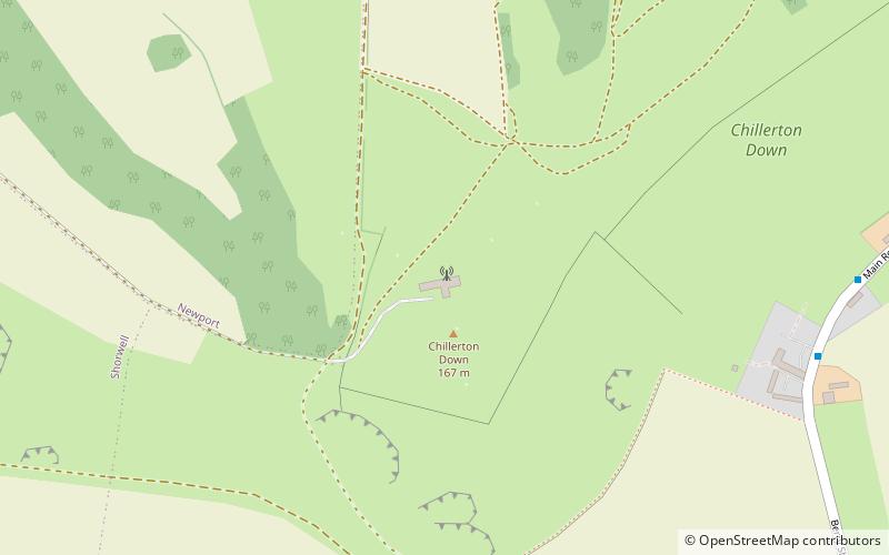 Chillerton Down transmitting station location map