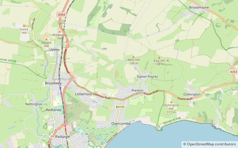 Chalbury Hillfort location map