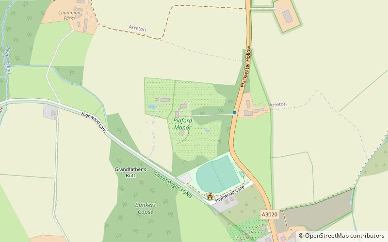 pidford manor ile de wight location map