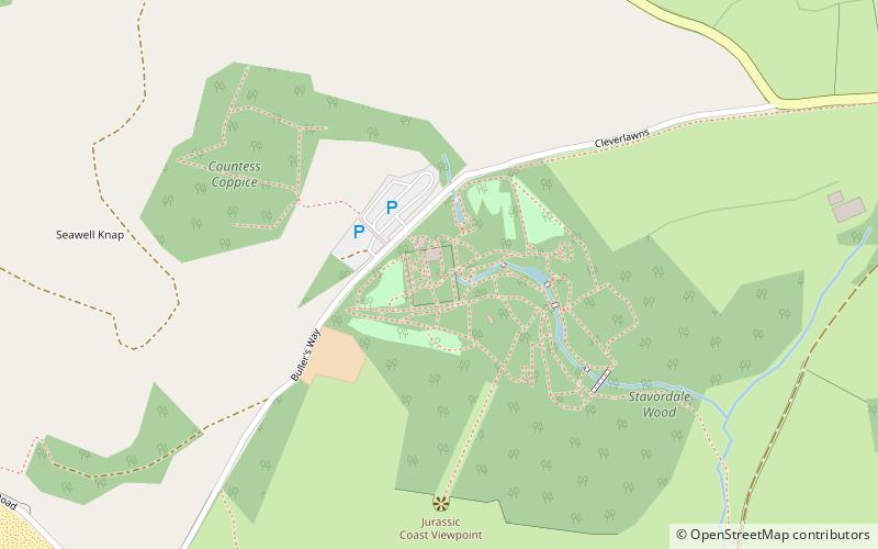 Jardín Subtropical Abbotsbury location map
