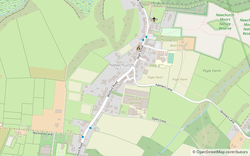 Knighton Gorges Manor location map