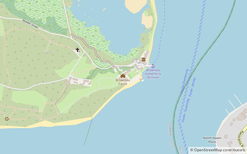 Brownsea Castle location map