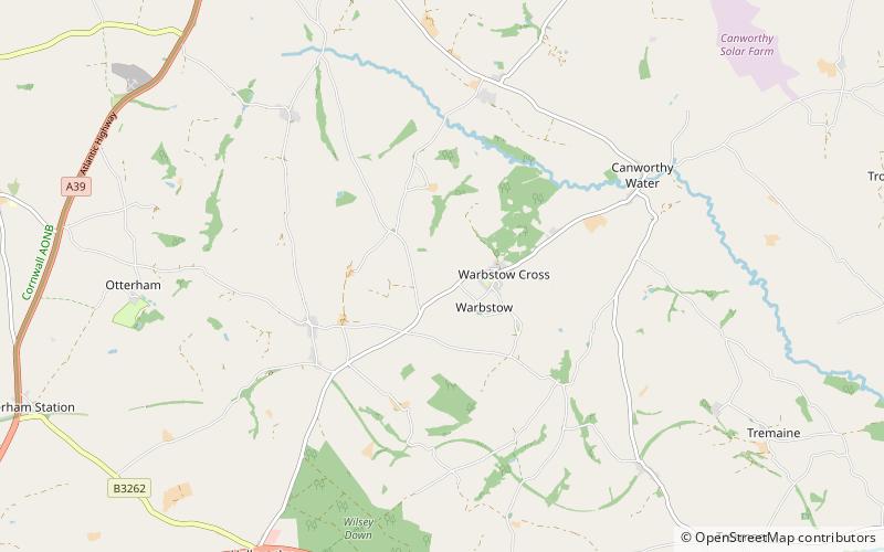 Warbstow Bury location map