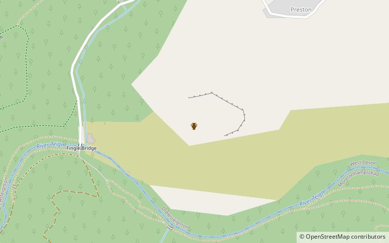 Prestonbury Castle location map