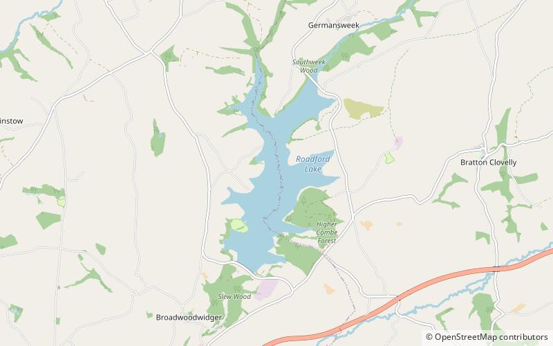 Roadford Lake location map