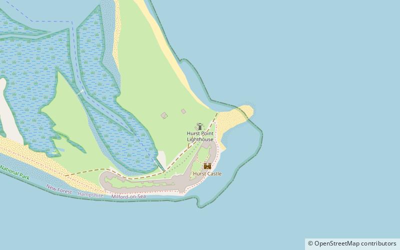 Hurst Point Lighthouse location map
