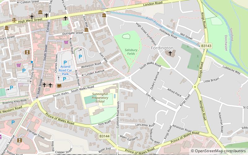 Dorset Martyrs Memorial location map
