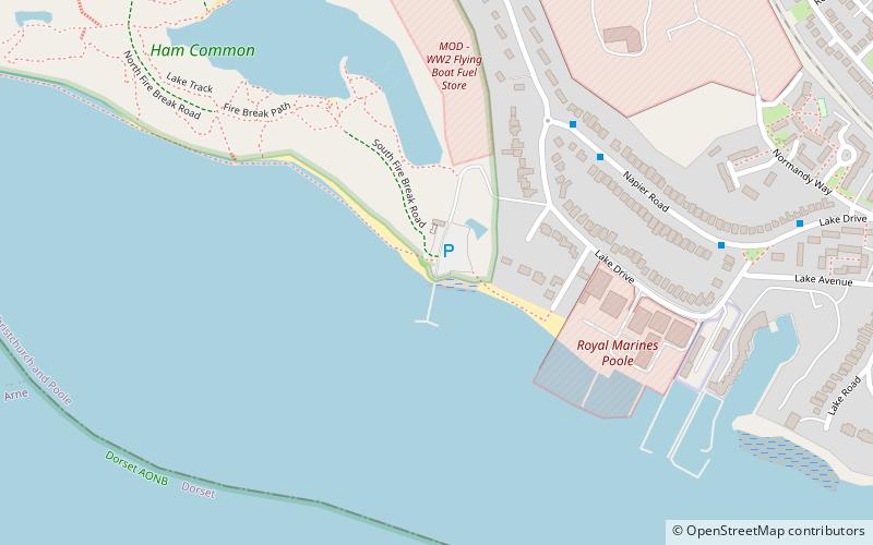 Hamworthy Beach location map