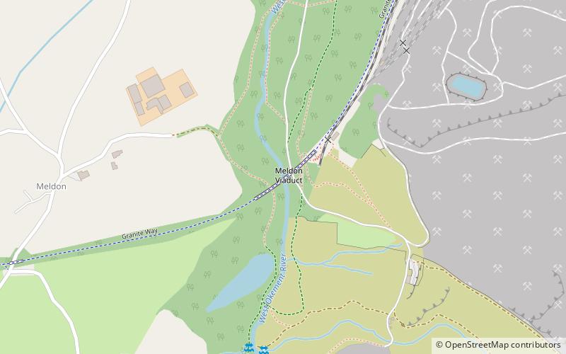 Meldon Viaduct location map