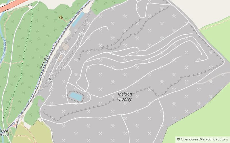 Meldon Quarry location map