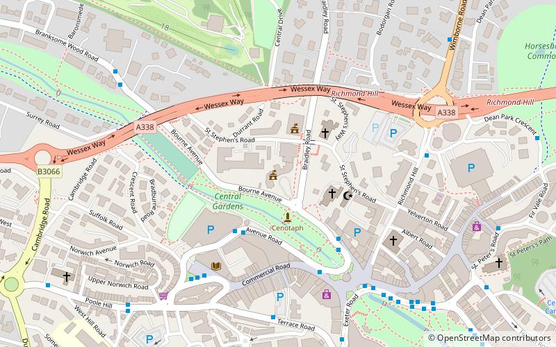 Bournemouth Town Hall location map