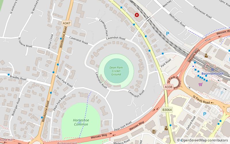 Dean Park Cricket Ground location map