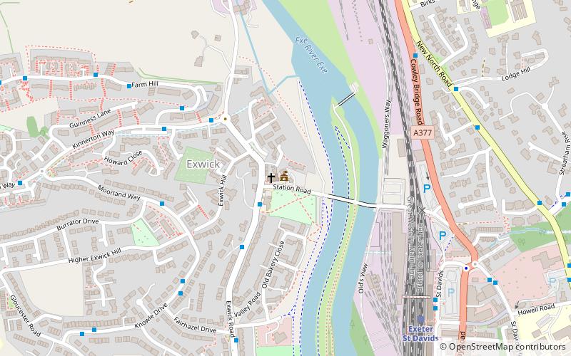 Exwick Parish Hall location map