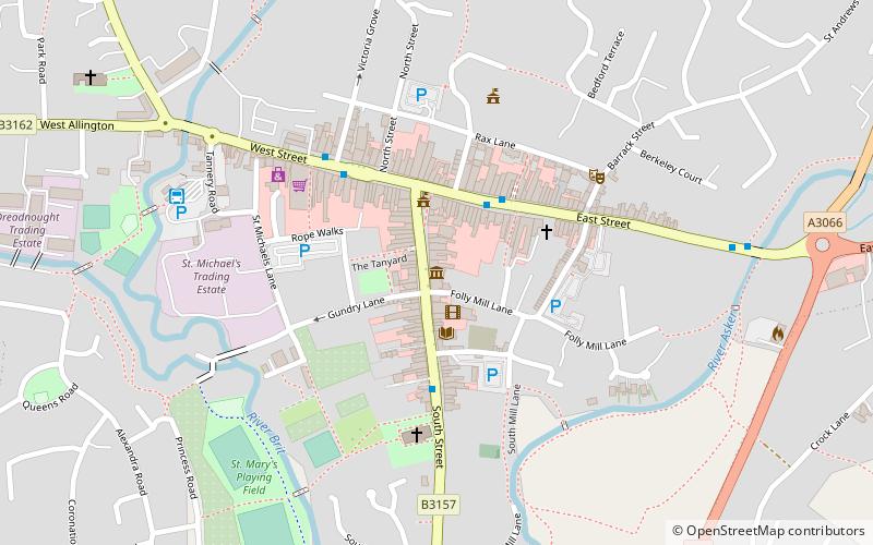 Bridport Museum location map