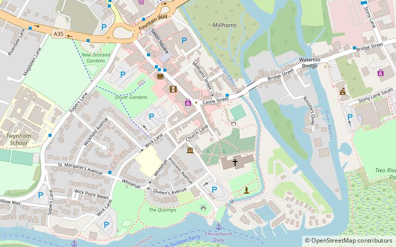 Christchurch trolleybus turntable location map