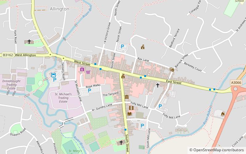 Bridport Town Hall location map