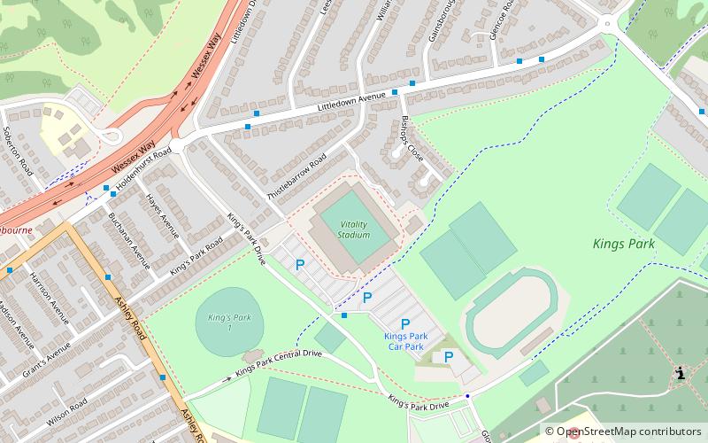 Vitality Stadium location map