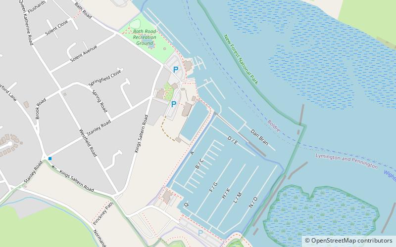 Lymington Sea Water Baths location map