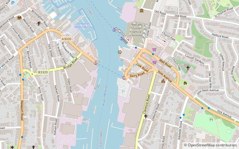 cowes floating bridge location map