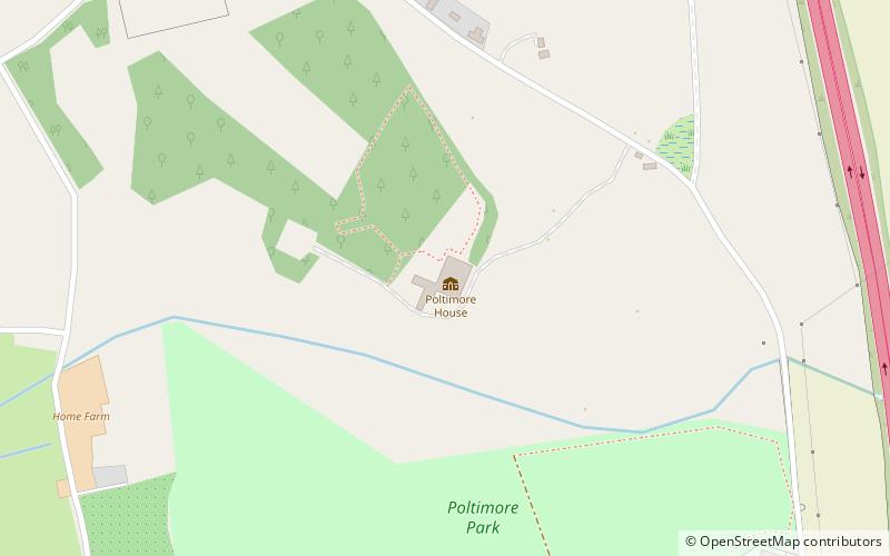 Poltimore House location map