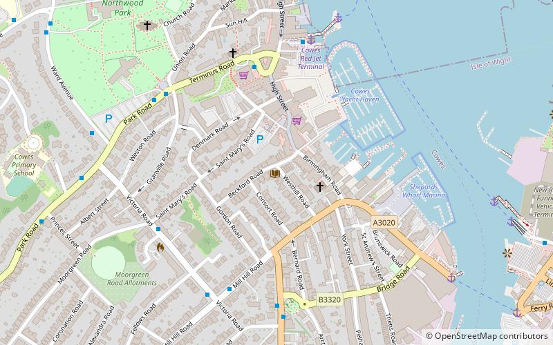 Cowes Maritime Museum location map
