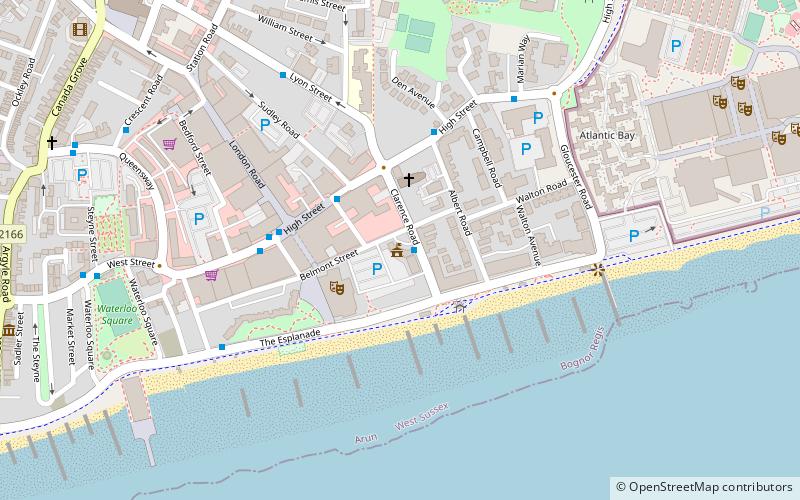 Bognor Regis Town Hall location map