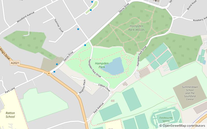 the friends of the hampden park eastbourne location map
