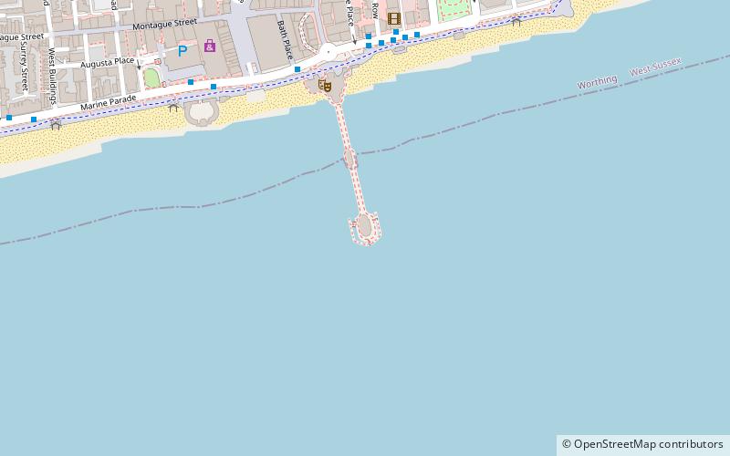 Worthing Pier location map