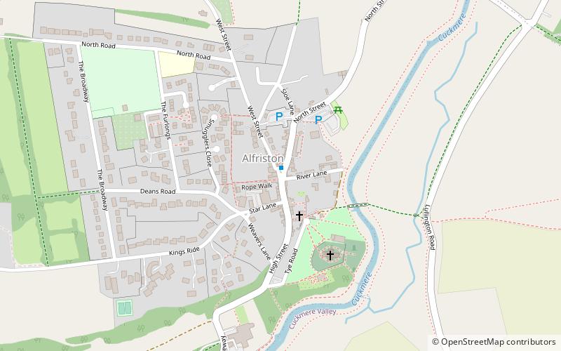 Alfriston Market Cross location map