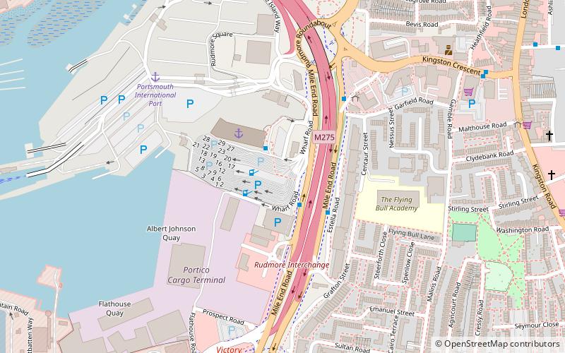 Portsmouth International Port location map
