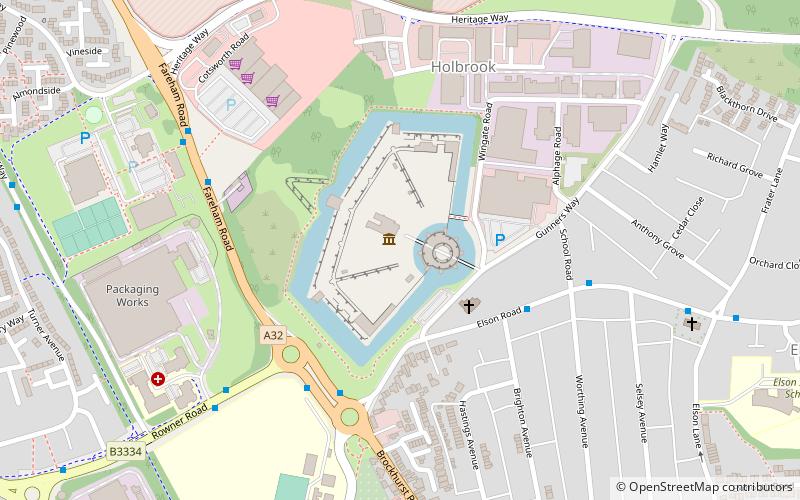 Fort Brockhurst location map