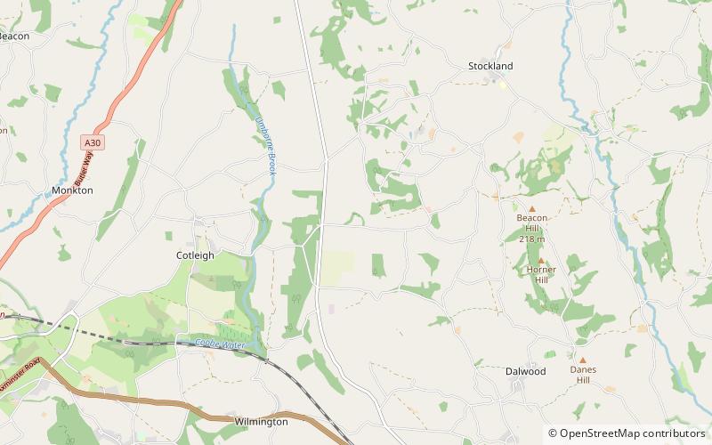 Stockland Castle location map