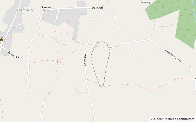 Membury Castle location map
