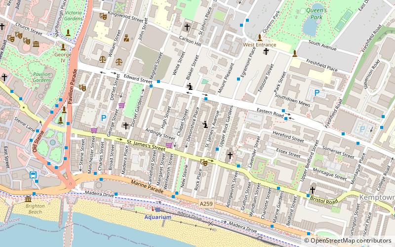 Brighton Regency Synagogue location map